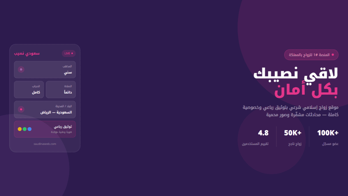 ابحث عن شريك حياتك في أفضل موقع زواج إسلامي شرعي